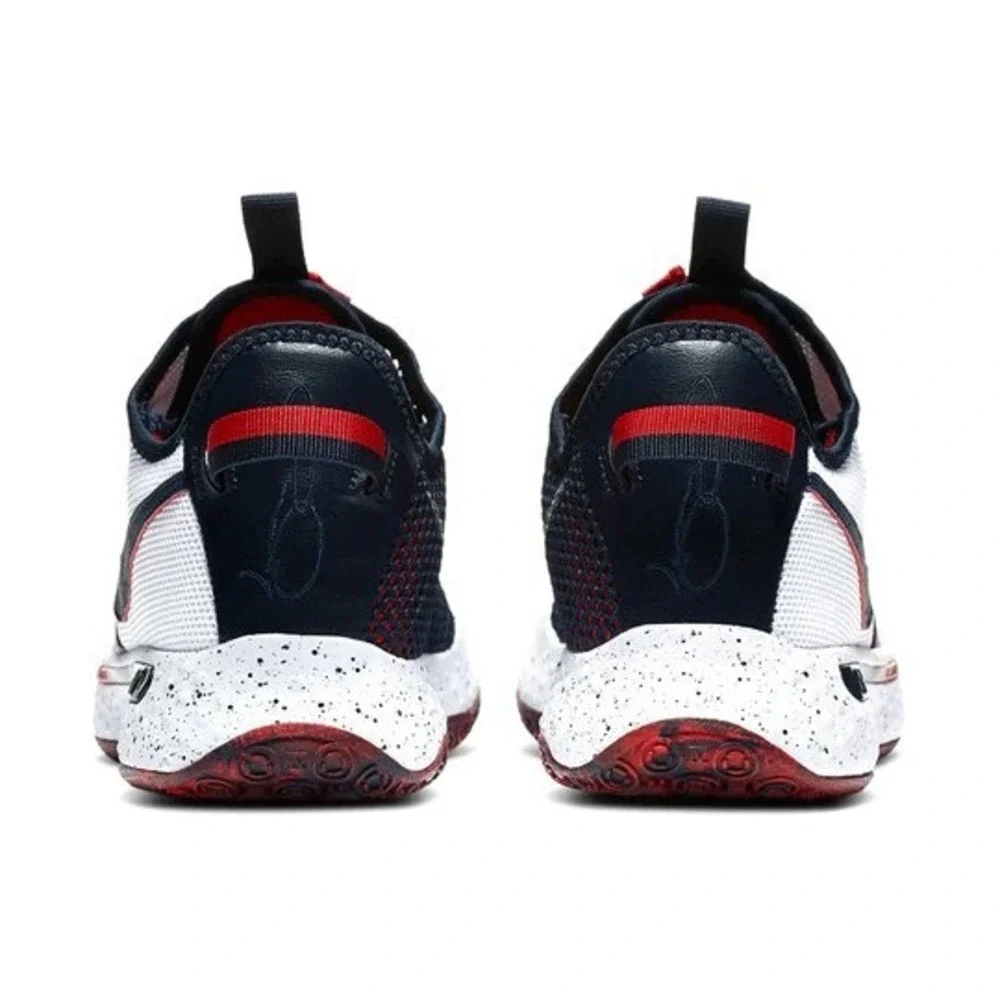 Nike Men's PG4 Basketball Shoes CD5079-101 White Obsidian University Red Sz‎ 10